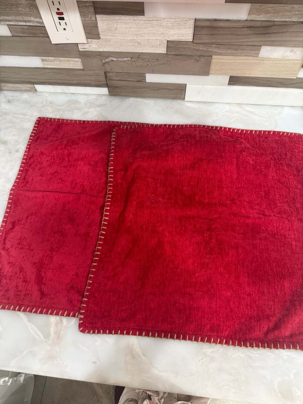 Red Pillow Covers Set 2